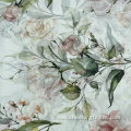 Women Dress Flower Printed Pure Polyester Chiffon Cloth